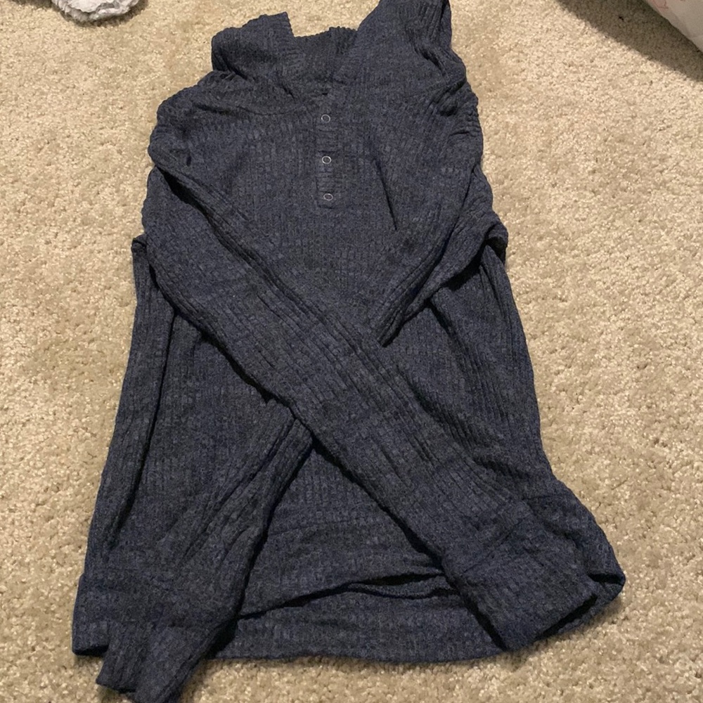 Hooded American Eagle Henley Sweater